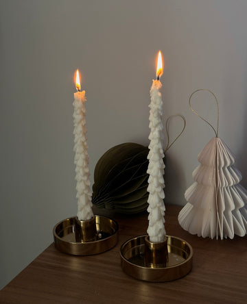 TALL TREE CANDLES Set of 2