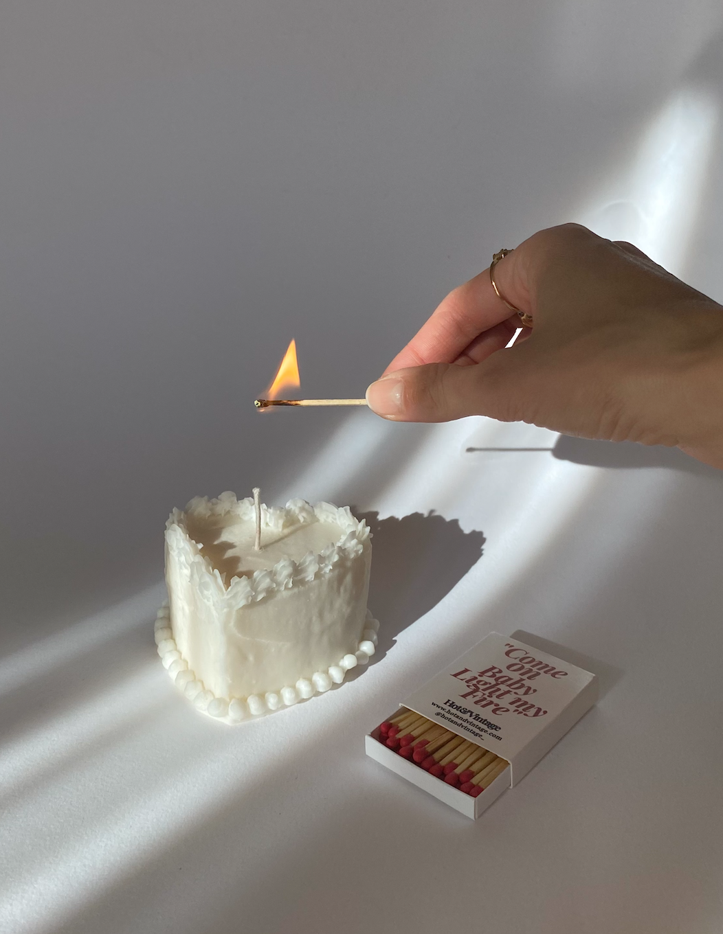 HEART CAKE CANDLE